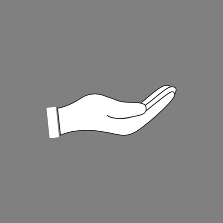 Open hand icon. Vector illustration Flatのイラスト素材