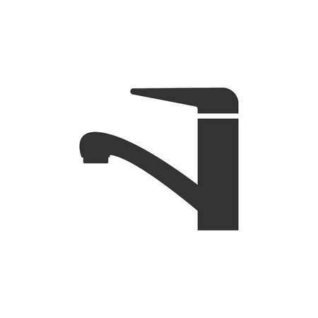 Faucet icon, water tap sign. Vector illustration Flatのイラスト素材