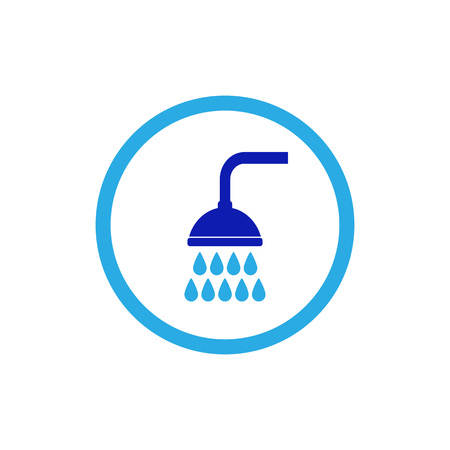 Bathroom, shower, showers toilet tub icon Vector illustrationのイラスト素材