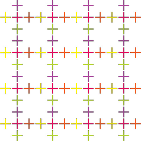 Seamless abstract pattern created from repetition of plus signのイラスト素材