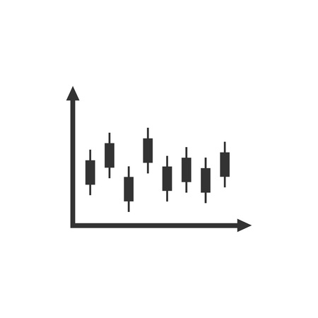 Vector illustration, flat design Candlestick chartのイラスト素材
