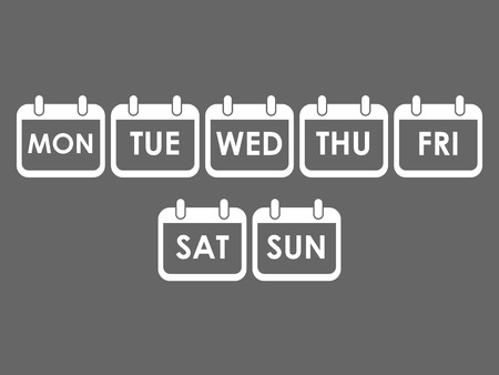 Vector illustration, flat design weekのイラスト素材