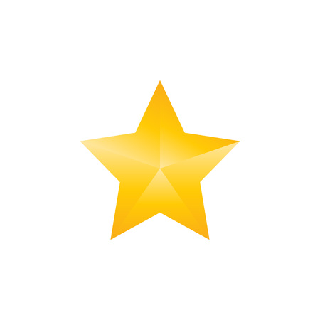 Yellow star icon. Vector illustration flatのイラスト素材