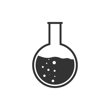 Test tube icon. Vector illustration flatのイラスト素材