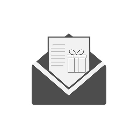 Letter to Santa icon, wish list. Vector illustration.のイラスト素材