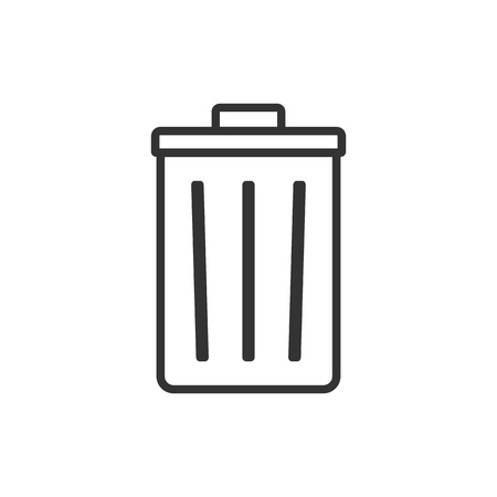 Recycle bin icon. flat designのイラスト素材