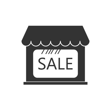 Commerce, shop store icon Vector flatのイラスト素材