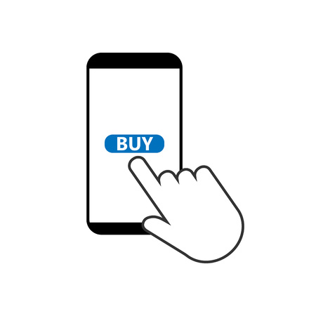 Vector illustration, flat design. Online shopping iconのイラスト素材