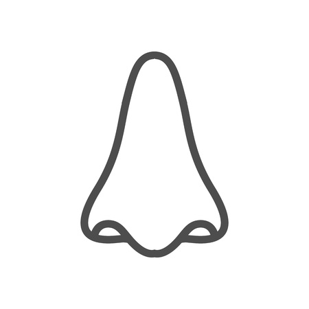 Vector illustration, flat design Nose iconのイラスト素材