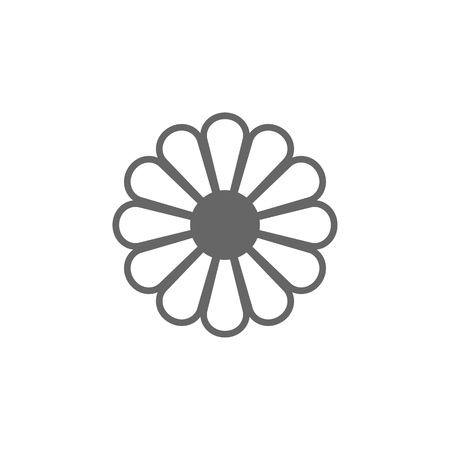 Flower Icon. Vector illustration, flat design. Isolated on whiteのイラスト素材