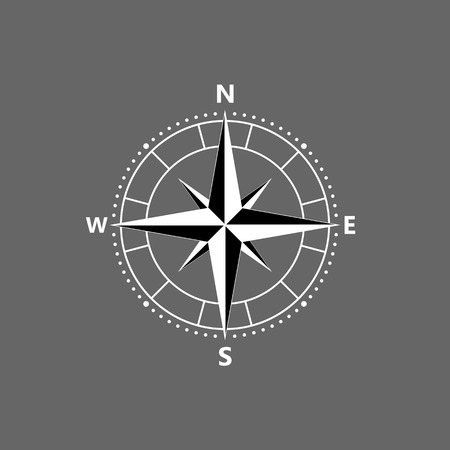 vector icon Compass rose, navigition icon. Vector illustration, flat designのイラスト素材