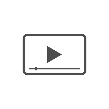 Vector illustration, flat design. Video player iconのイラスト素材