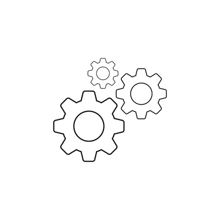 Setting icon. Flat style design Vectorのイラスト素材
