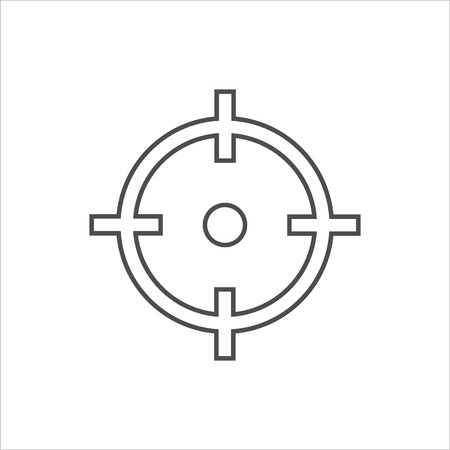 Vector illustration, flat design. Bow, center focus target iconのイラスト素材