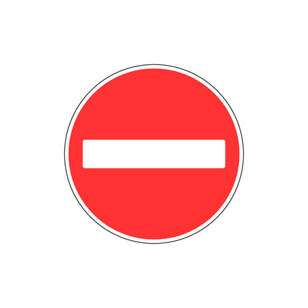 Vector illustration, flat design. No entry signのイラスト素材