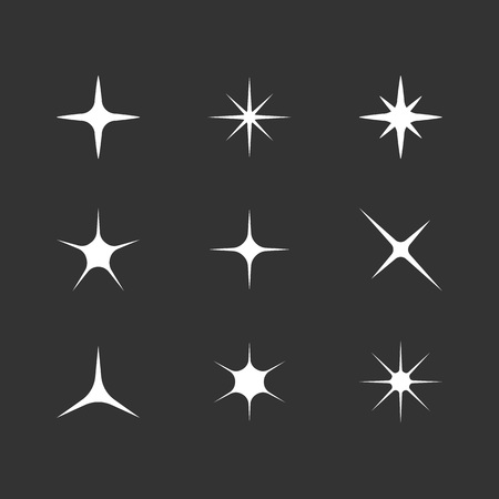 Vector illustration, flat design Sparkleのイラスト素材