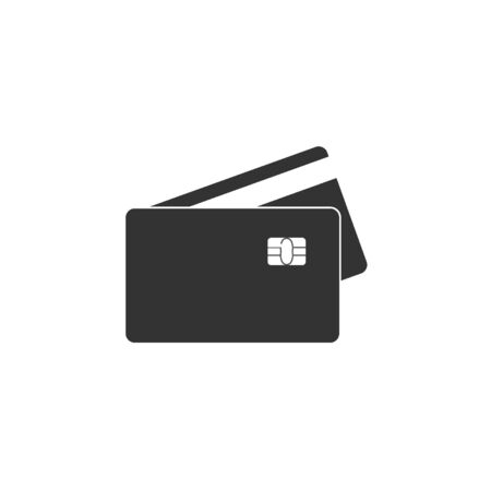 Credit card icon. Vector illustration flatのイラスト素材
