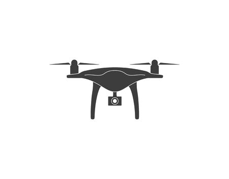 Vector illustration, flat design. Drone quadrocopter iconのイラスト素材
