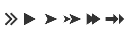 Vector illustration, flat design. Arrow icon setのイラスト素材