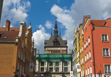 11 August, 2019. Gdansk, Poland. Architecture of the old town in Gdansk, Poland.のeditorial素材
