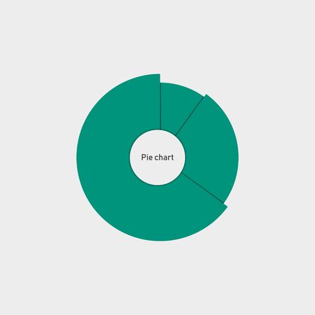 Circular chart, diagram, pie chart icon Vector illustrationのイラスト素材
