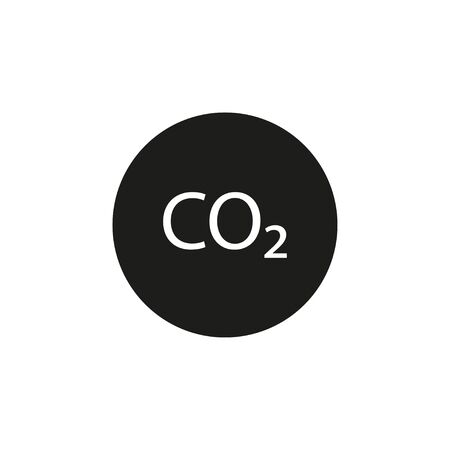 Co2, ecology, cloud icon. Vector illustration, flat design.のイラスト素材