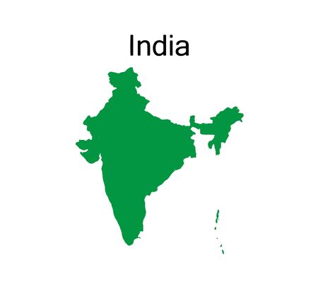 India map on white background. Vector illustration.のイラスト素材