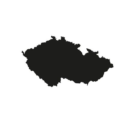 Czech republic map on white background. Vectorのイラスト素材