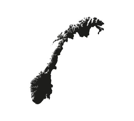 Norway map on white background. Vectorのイラスト素材