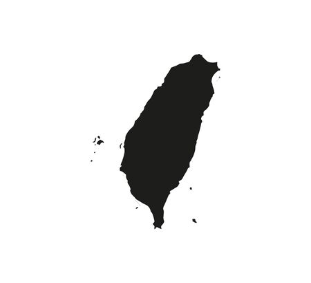 Vector illustration. Taiwan map on white backgroundのイラスト素材