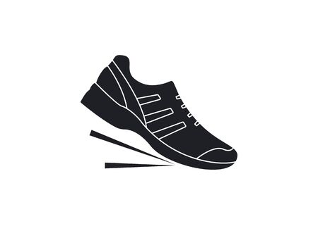 Running shoe icon. Vector illustration flatのイラスト素材