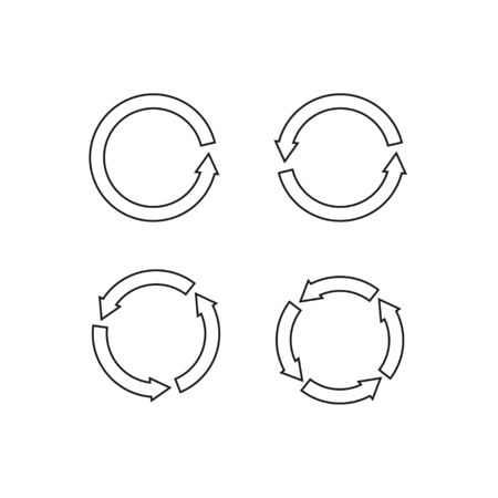 Vector illustration, flat design Arrows refresh, recycling iconのイラスト素材