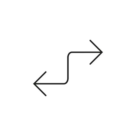 Curved arrow vector icon flat design