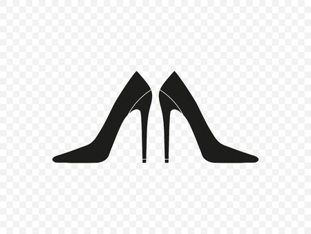 Vector illustration, flat design. Footwear, high heel shoe iconのイラスト素材