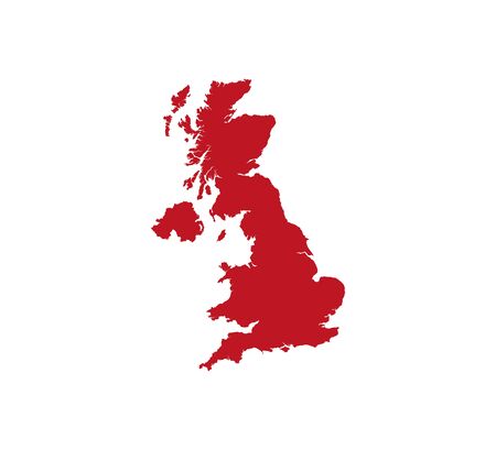 United Kingdom map on white background. Vectorのイラスト素材