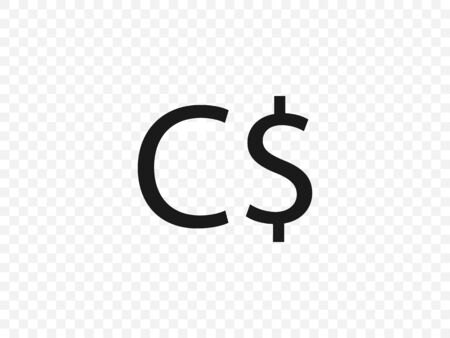 Vector illustration, flat design Canadian dollar iconのイラスト素材