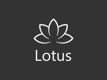 Vector illustration, flat design Flower, lotus iconのイラスト素材