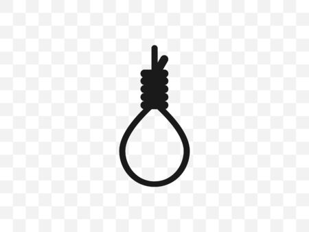Gallows rope icon. Vector illustration, flat design.のイラスト素材