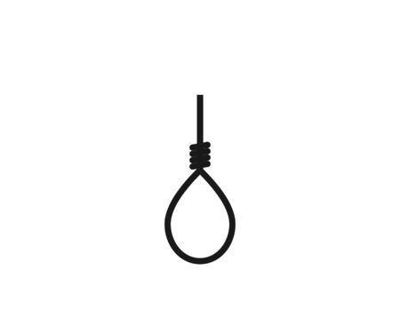 Gallows rope icon. Vector illustration, flat design.のイラスト素材