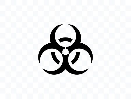 Vector illustration, flat design. Biological Hazard signのイラスト素材