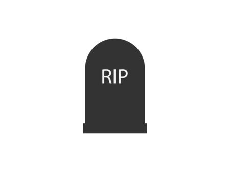Vector illustration, flat design. Gravestone graveyard rip iconのイラスト素材