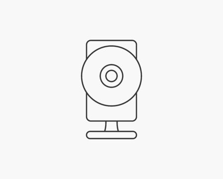 Vector illustration, flat design. Camera webcam iconのイラスト素材