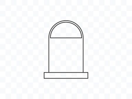 Vector illustration, flat design. Gravestone graveyard rip iconのイラスト素材