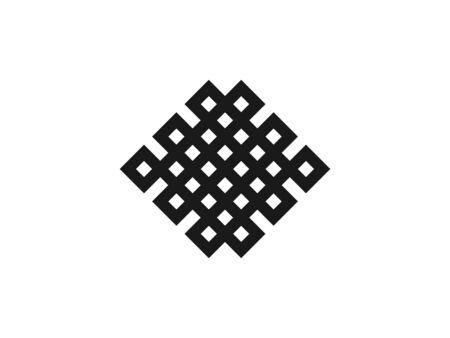 Vector illustration, flat design. Endless knot symbolism iconのイラスト素材