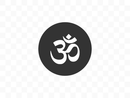 Vector illustration, flat design. Aum om symbolのイラスト素材