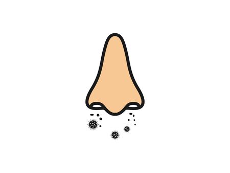 Nose, flu sickness icon coronavirusのイラスト素材
