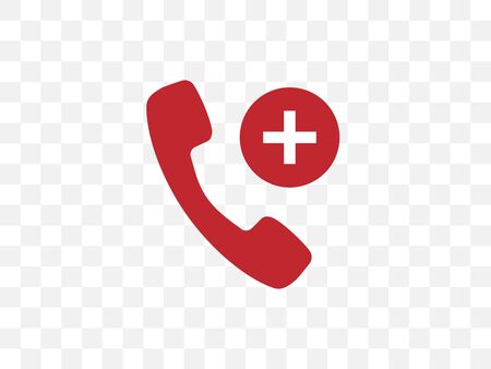 Vector illustration, flat design. Emergency call iconのイラスト素材