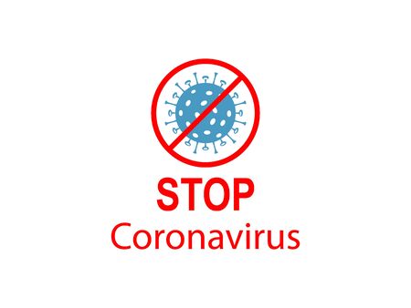 Vector illustration, flat design. Stop coronavirus iconのイラスト素材