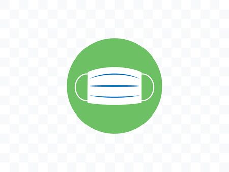 Vector illustration, flat design. Medical mask patient iconのイラスト素材