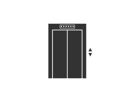Vector illustration, flat design. Elevator lift iconのイラスト素材